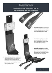 Steno-matic 3 Lever, Heavy Duty,  step by step back upright, with solid back cover.